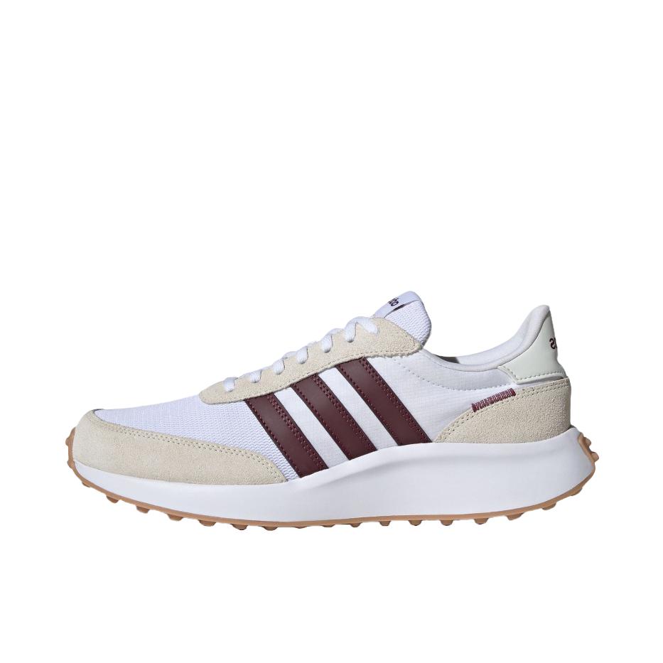 推荐商品：adidas Run 70s 运动休闲鞋 防滑耐磨轻便透气舒适复古 白色/酱紫/汉玉白
