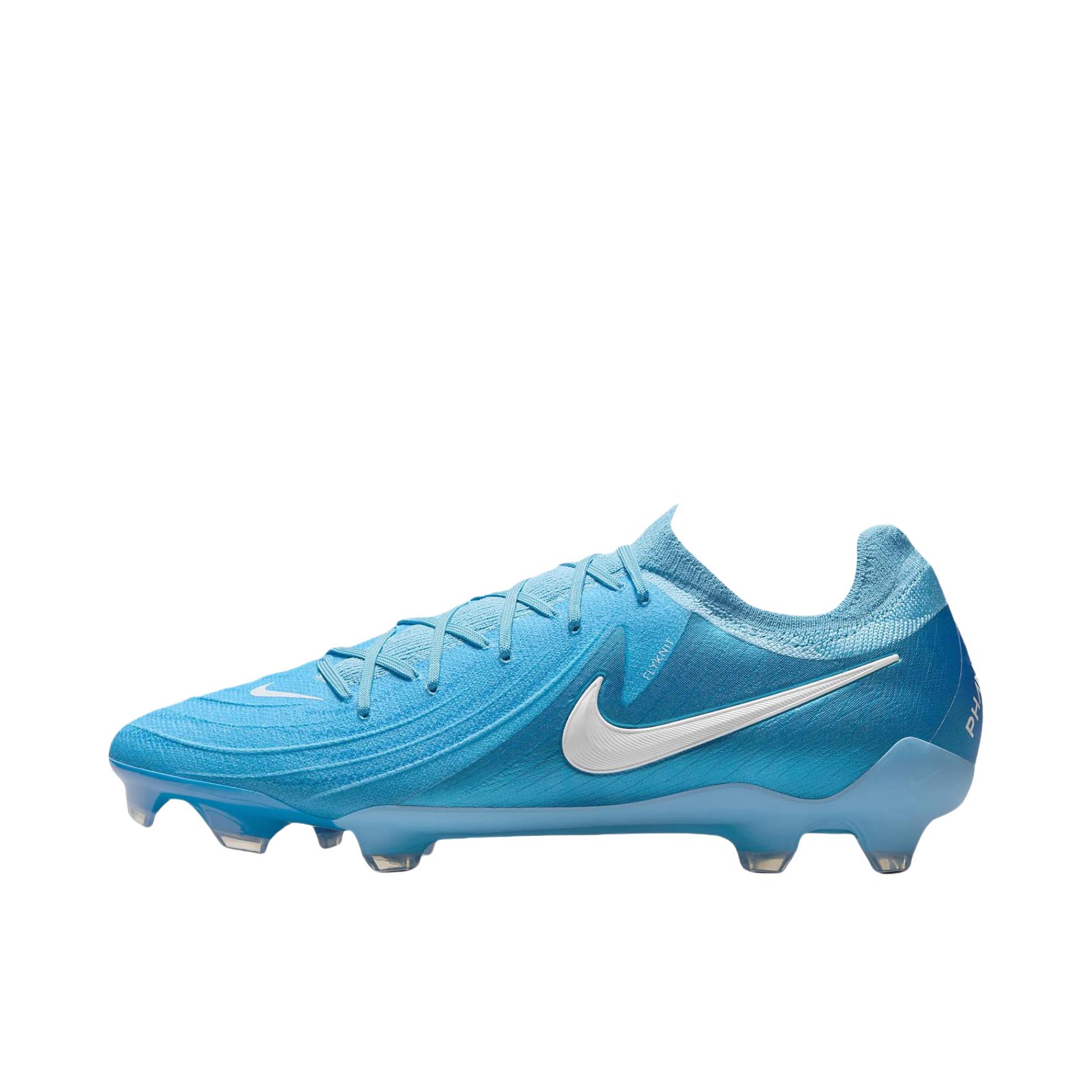 推荐商品：Nike Phantom GX 2 Pro FG 次顶级 胶质长钉 人造草地 防滑耐磨 足球鞋 蓝色/白色