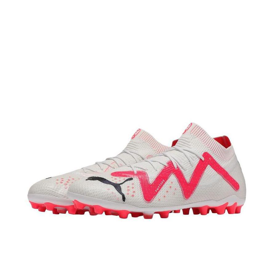 推荐商品：Puma/彪马 Future Ultimate MG 人造草坪 比赛训练 防滑耐磨 舒适 短钉 胶质 圆头 足球鞋 白色/水红色