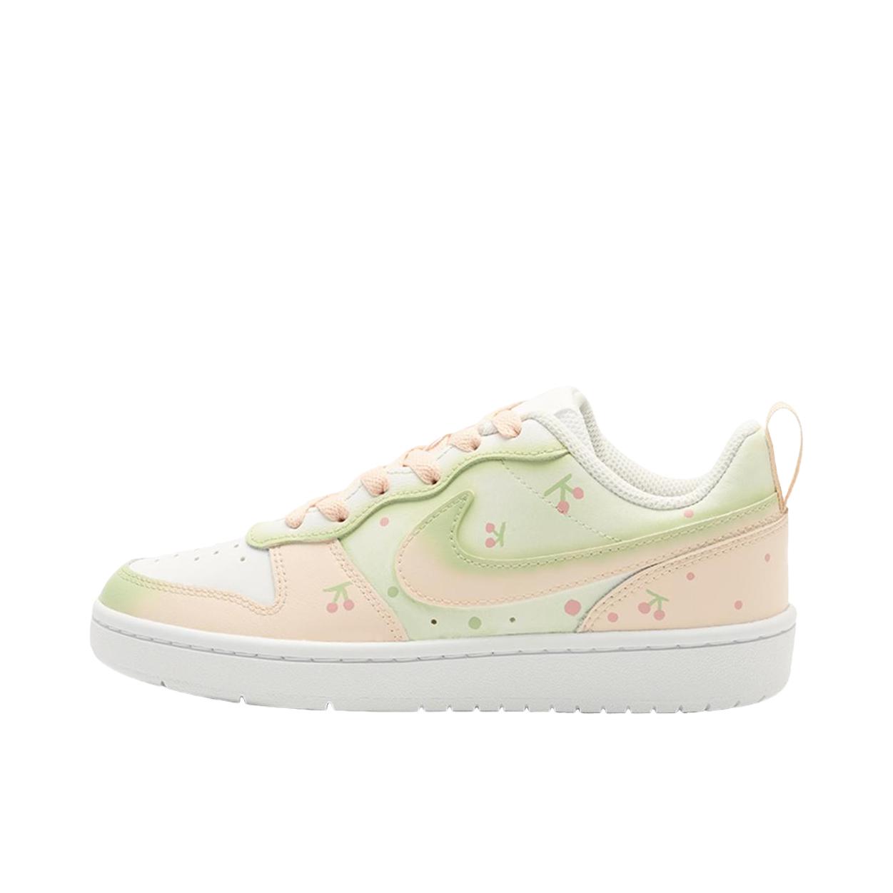 推荐商品：【定制球鞋】 Nike Court Borough 2 板鞋 包裹性增高减龄解构风合成革美式防滑复古轻便 GS/桃乐丝