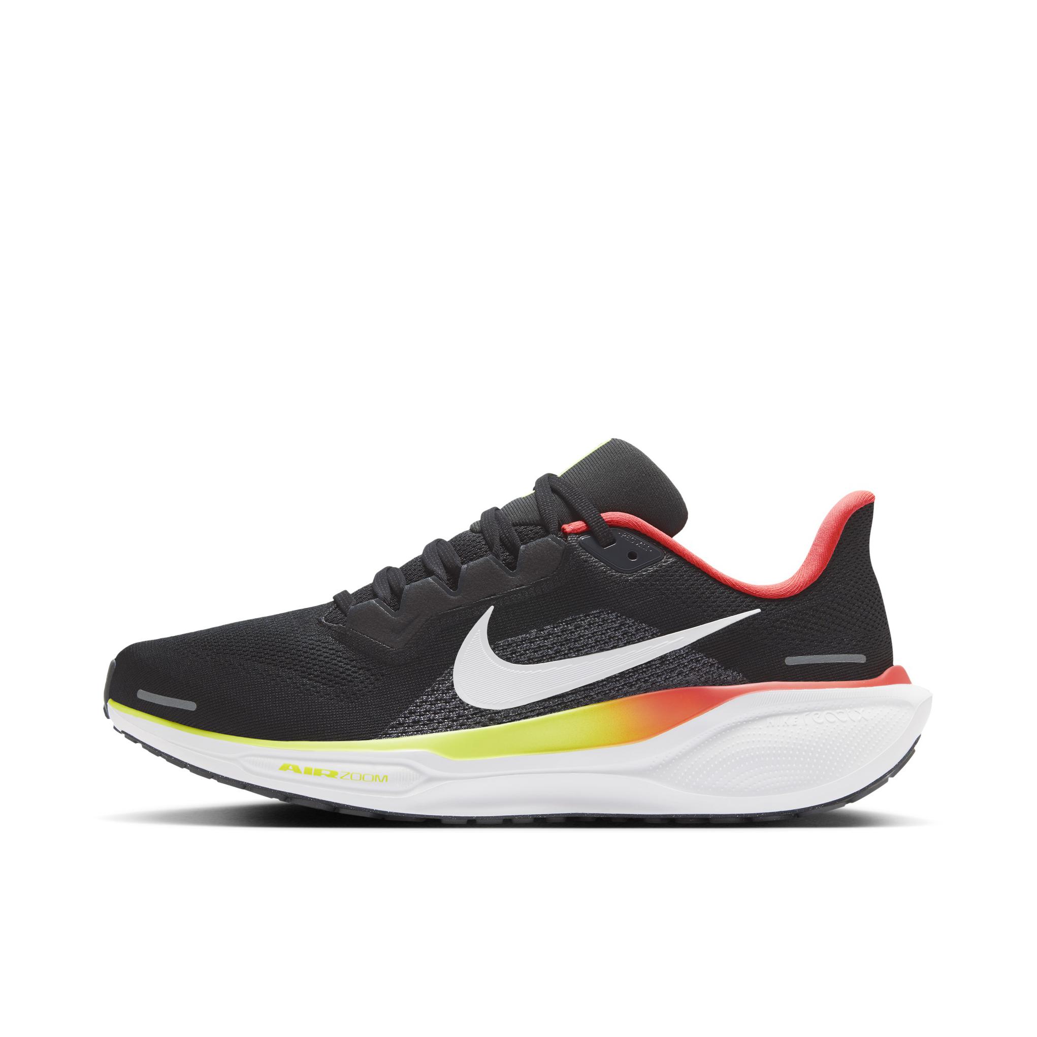 推荐商品：Nike Air Zoom Pegasus 41 飞马 跑鞋 ReactX泡绵缓震透气轻便回弹训练防滑马拉松短跑支撑贴合耐用 黑色/白色/亮深红/荧光黄/煤黑