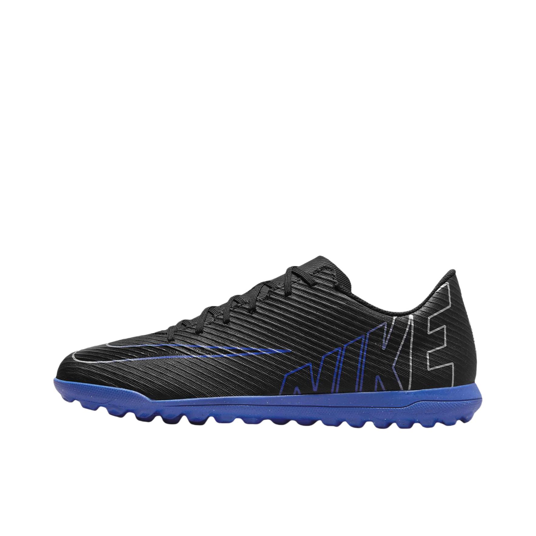 推荐商品：Nike Zoom Mercurial Vapor 15 Club TF 入门 胶质碎钉 人造草地 耐磨 足球鞋 黑色/蓝色