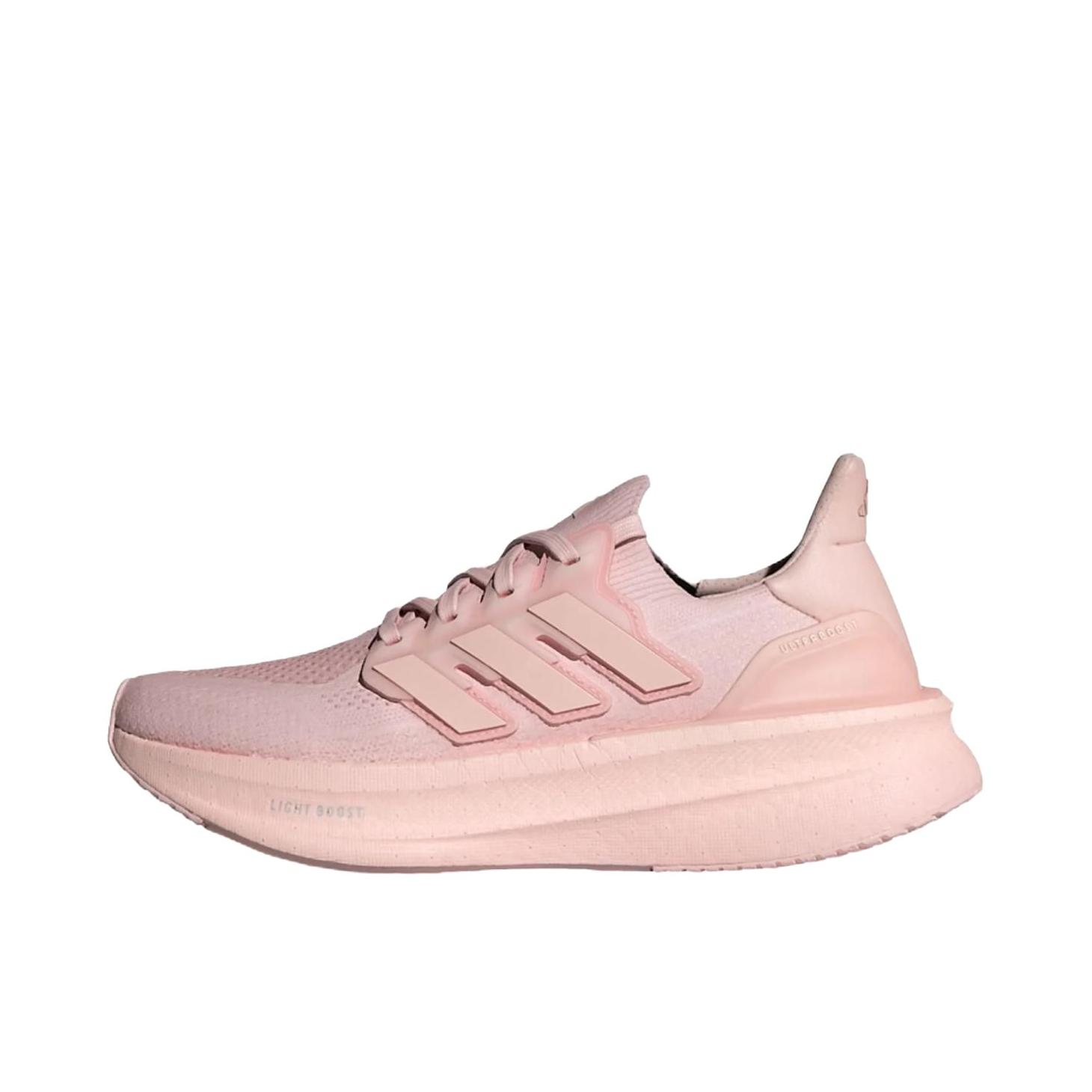 推荐商品：adidas Ultraboost 5.0 跑鞋 轻便减震回弹支撑贴合随心畅跑短跑 沙粉色/沙粉色金属/零金属 