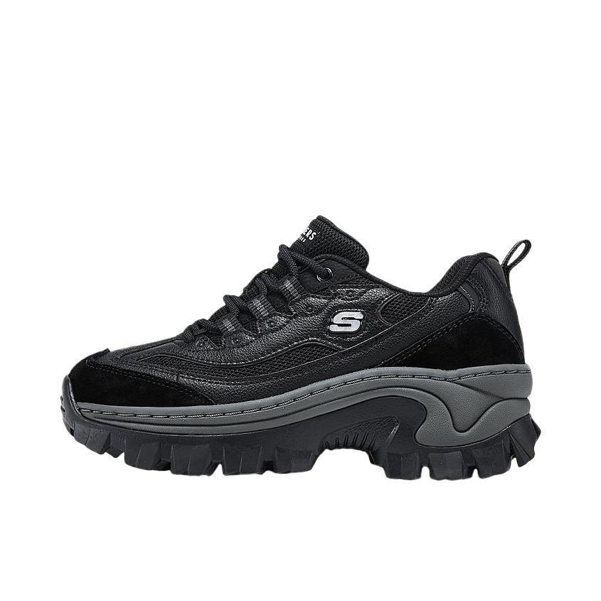 推荐商品：Skechers/斯凯奇  Street  蜜糕鞋 老爹鞋  防滑耐磨缓震轻便增高轻盈百搭休闲运动  女款/全黑色
