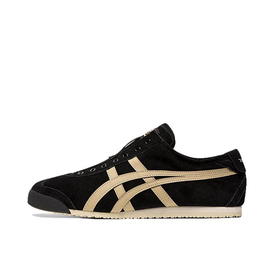 推荐商品：Onitsuka Tiger/鬼塚虎 Mexico 66 Slip-on 懒人鞋 德训鞋 运动休闲鞋 复古轻便透气一脚蹬舒适百搭 绒面革/黑色