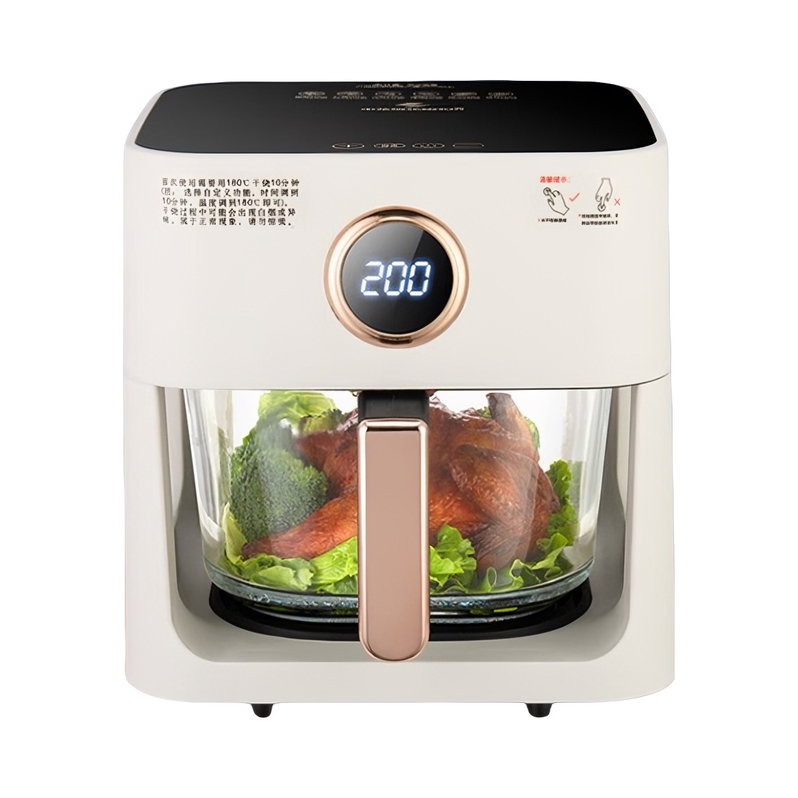 推荐商品：申花 5L 空气炸锅 语音智能 大容量多功能 KQ50
