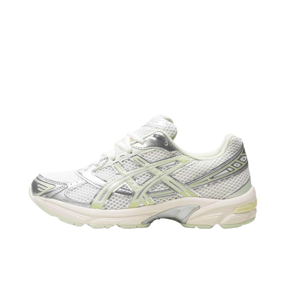 推荐商品：Asics/亚瑟士 Gel-1130 跑鞋 防滑耐磨缓震抓地织物网布透气复古马拉松短跑贴合圆头千禧风 白色/银色/浅绿色 
