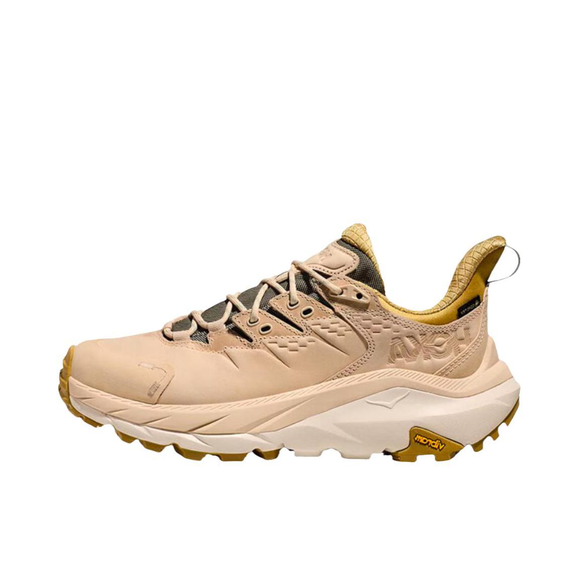推荐商品：HOKA ONE ONE Kaha 2 GTX 舒适 防水 防滑耐磨 徒步鞋 户外鞋 橡木色/石膏白