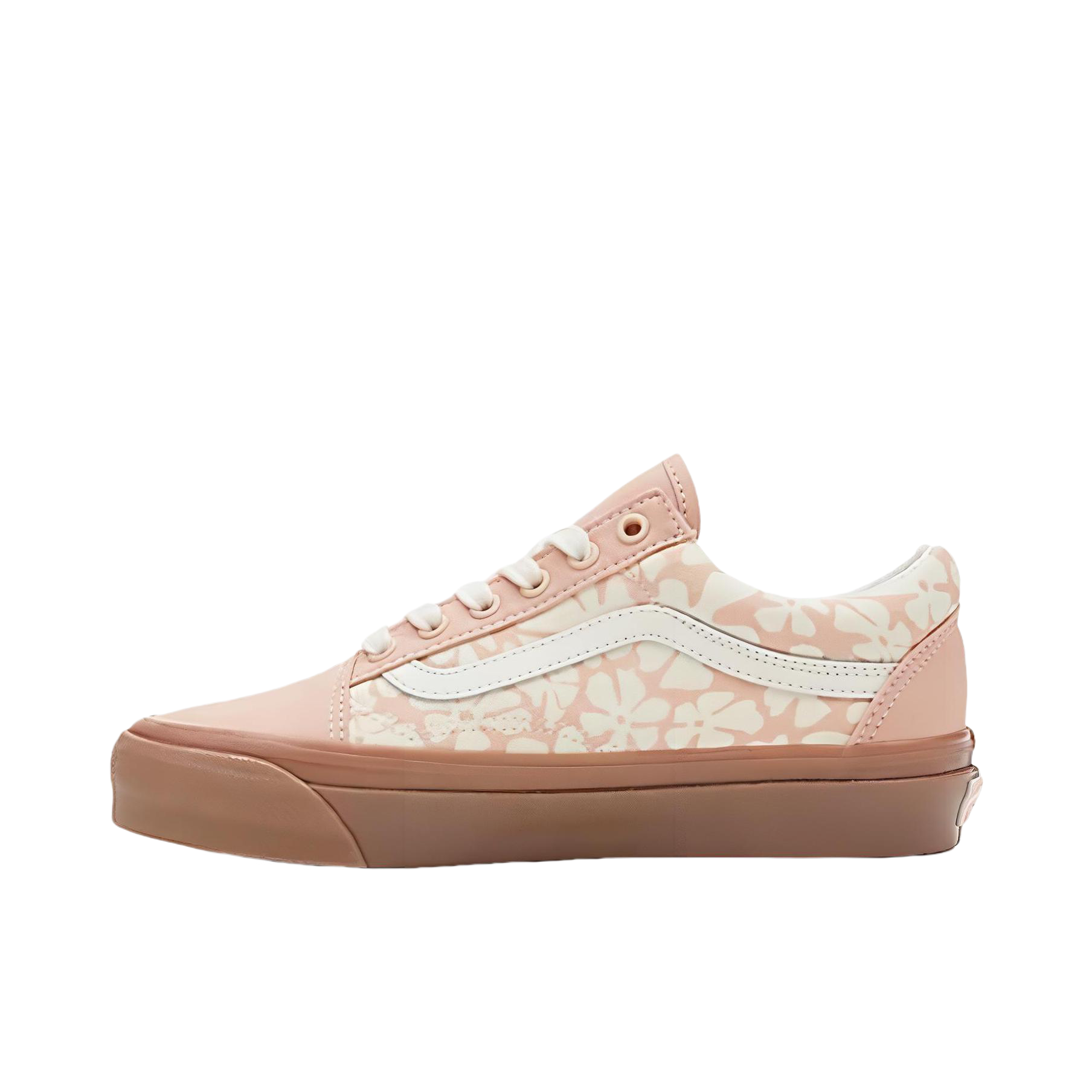 推荐商品：Vans/范斯 Old Skool 滑板鞋 板鞋 轻便防滑复古舒适经典 粉色/白色/棕色