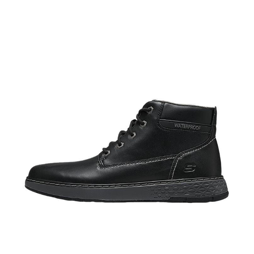 推荐商品：Skechers/斯凯奇 WATERPROOF 英伦风 时尚 保暖 软底 缓震 马丁靴 黑色