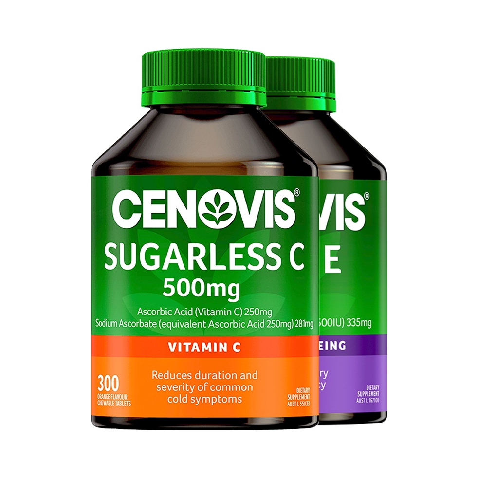 推荐商品：Cenovis/萃益 维生素C咀嚼片+维生素E胶囊组合装 双效焕发