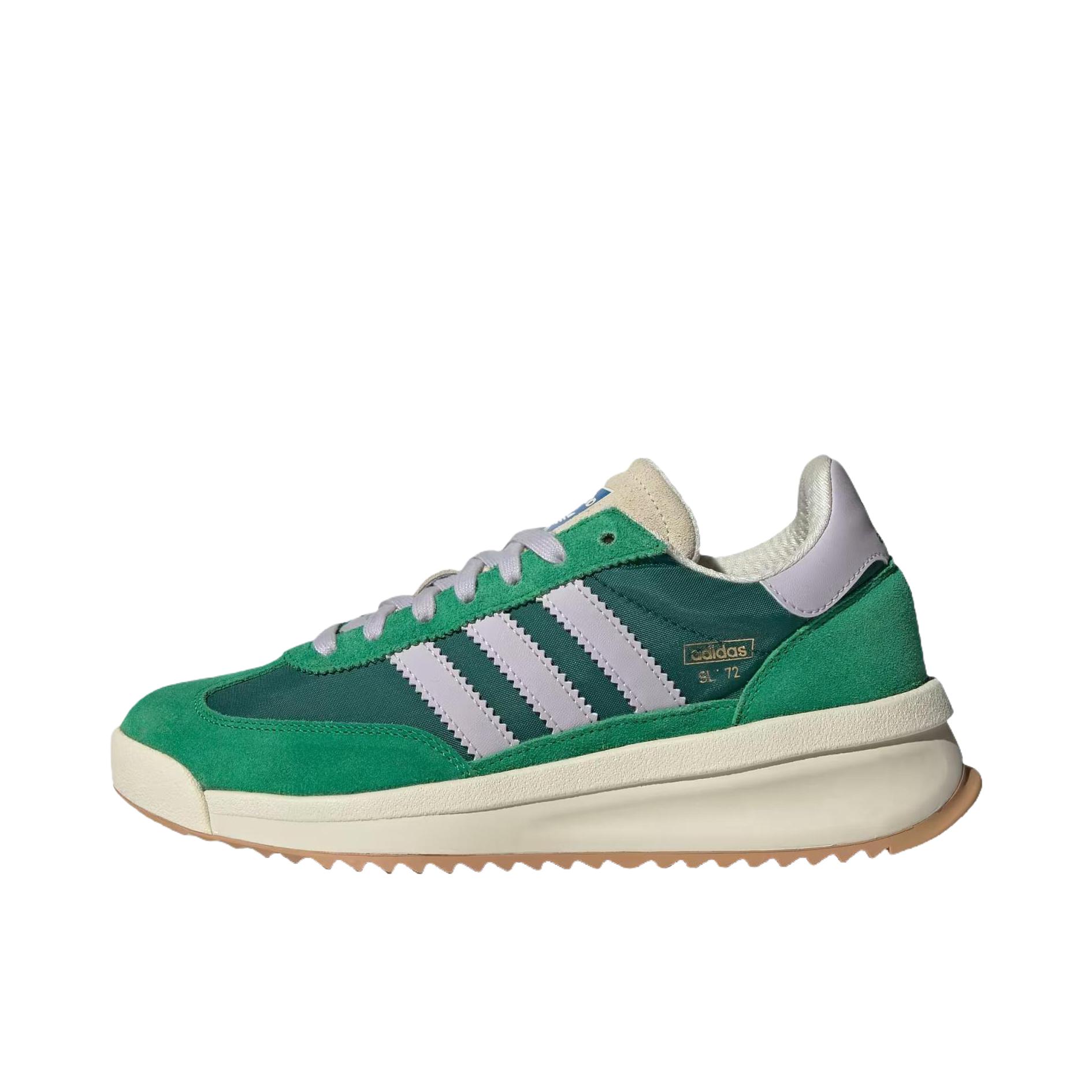 推荐商品：【王安宇同款】adidas Originals SL72 RTN 复古 防滑耐磨 系带 低帮 运动休闲鞋 绿色/灰色