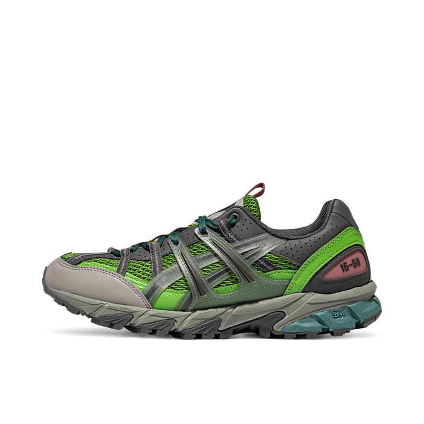 推荐商品：Asics/亚瑟士 Gel-Sonoma 15-50 跑鞋 舒适缓震轻便透气合成革经典复古时尚百搭织物回弹 绿色/灰色/红色