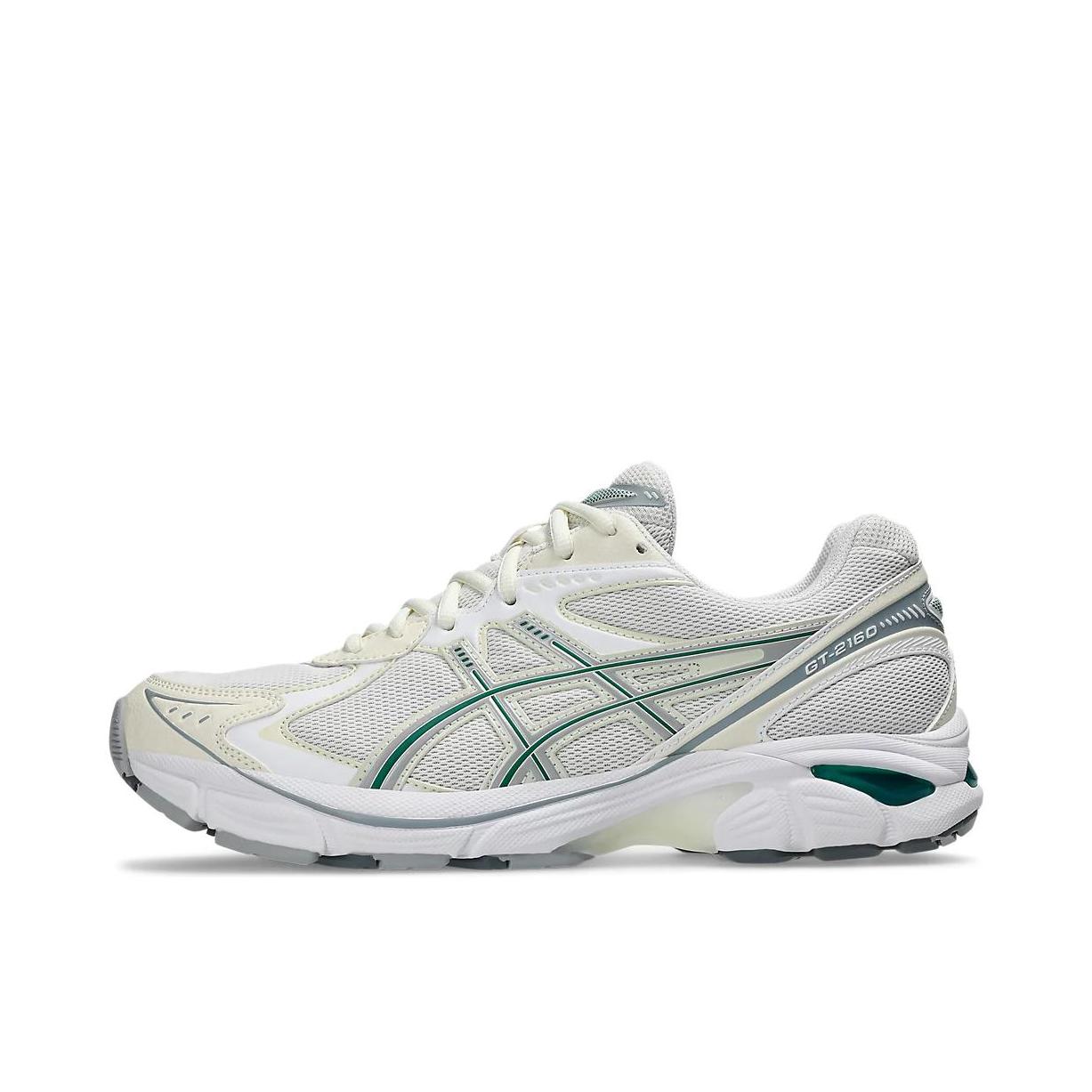推荐商品：Asics/亚瑟士 GT-2160 跑鞋 拼接舒适缓震网面防滑耐磨复古简约百搭时尚合成革织物耐用短跑圆头支撑 米色/绿色