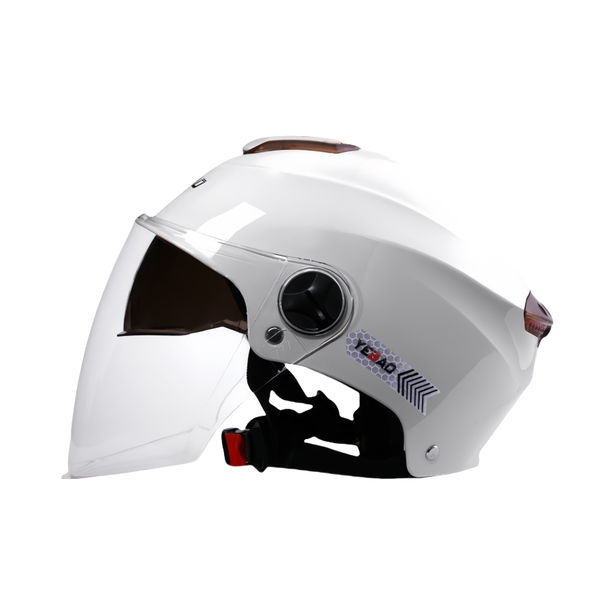 推荐商品：YEBAO 半盔 双镜片 新国际 3c认证 轻量化 电动车头盔