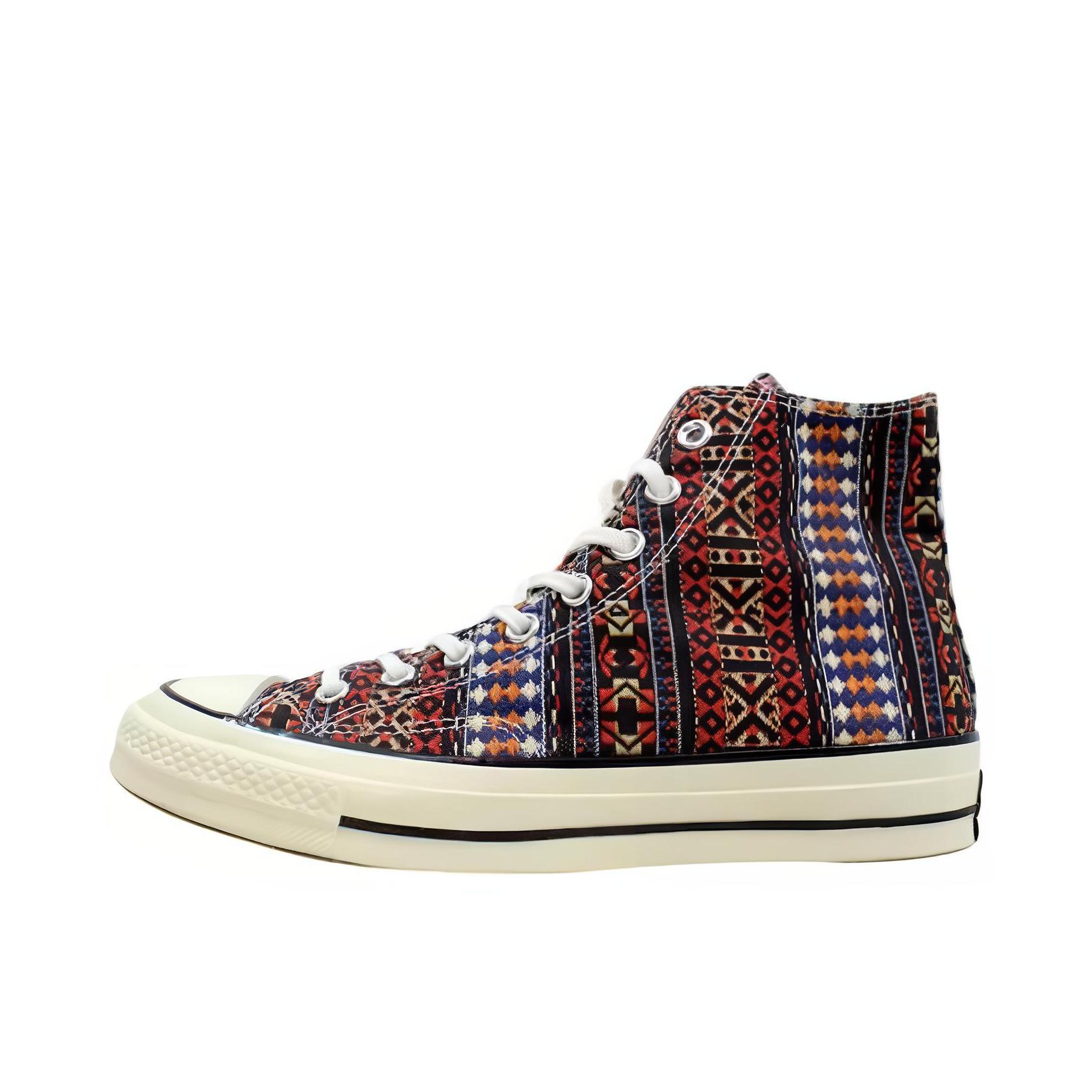 推荐商品：Converse/匡威 Chuck 70 帆布鞋 防滑耐磨轻便透气舒适百搭拼接感方头贴合 红色/蓝色