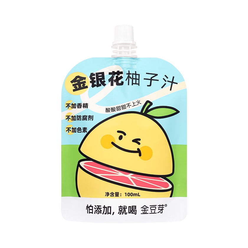 推荐商品：金豆芽 金银花柚子汁 袋装