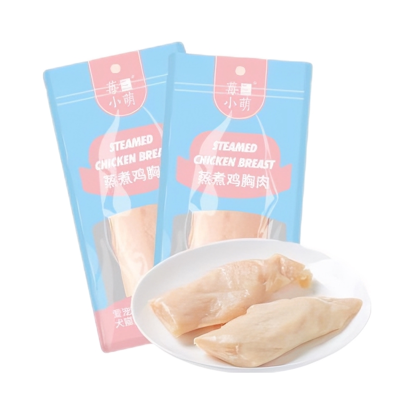 推荐商品：MEI XIAO MENG/莓小萌 蒸煮鸡小胸0胶0淀粉0诱食猫狗通用宠物零食营养鸡胸肉40g
