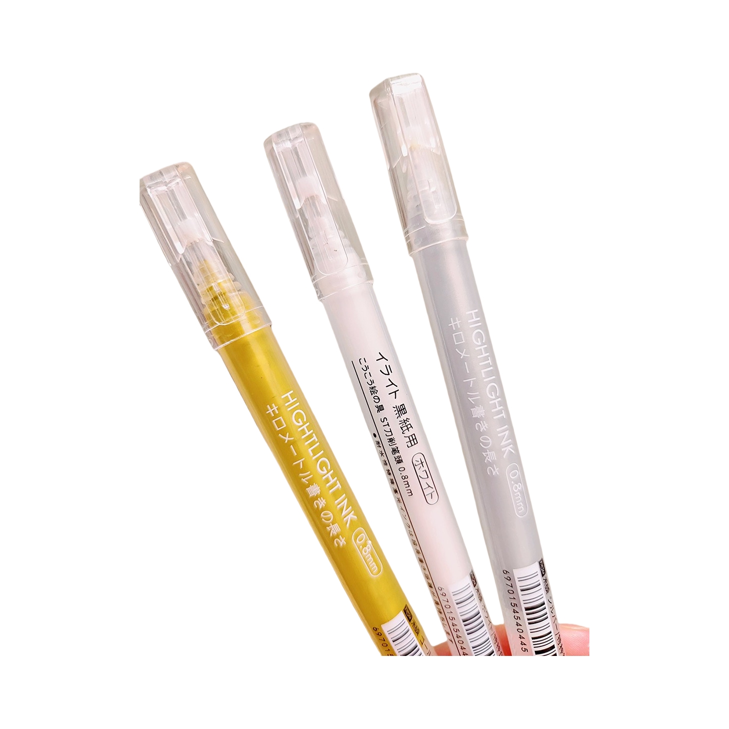 推荐商品：hesu/禾硕 0.8mm ST尖笔头 手账高光笔中性笔 多色组合