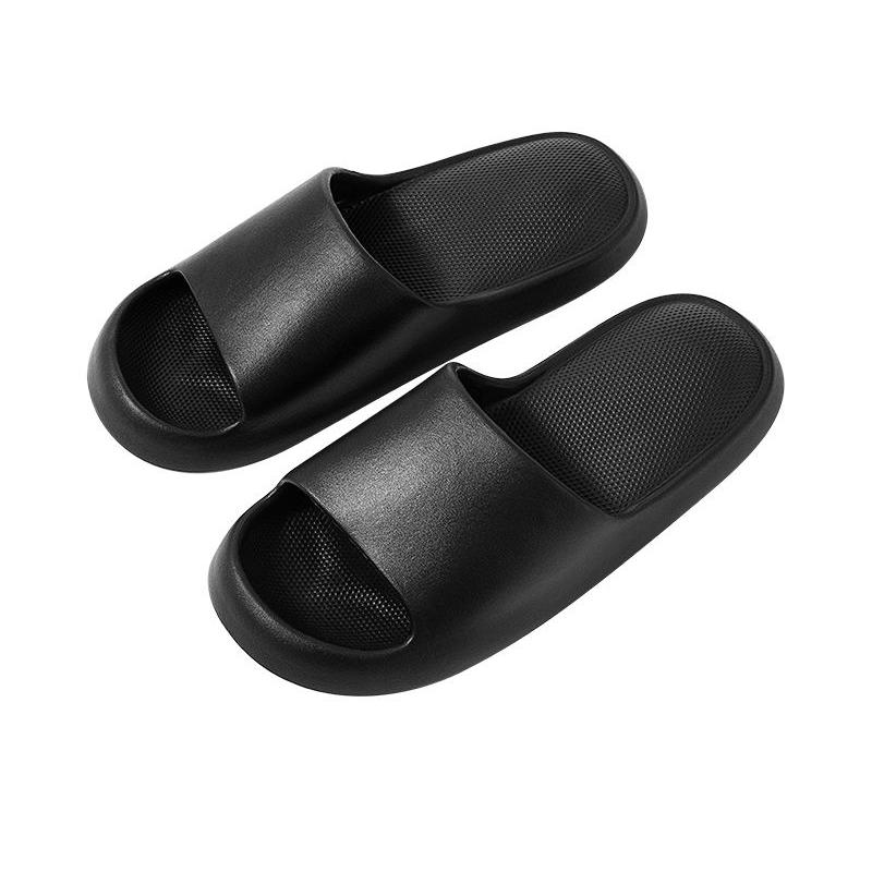 推荐商品：MINISO/名创优品 气垫系列 防滑 家居 软弹 踩屎感 防臭 增高 拖鞋 黑色