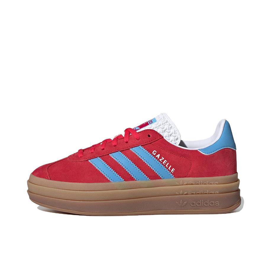 推荐商品：adidas Originals Gazelle Bold T头鞋 德训鞋 运动休闲鞋 经典厚底防滑耐磨贴合 红色/蓝色