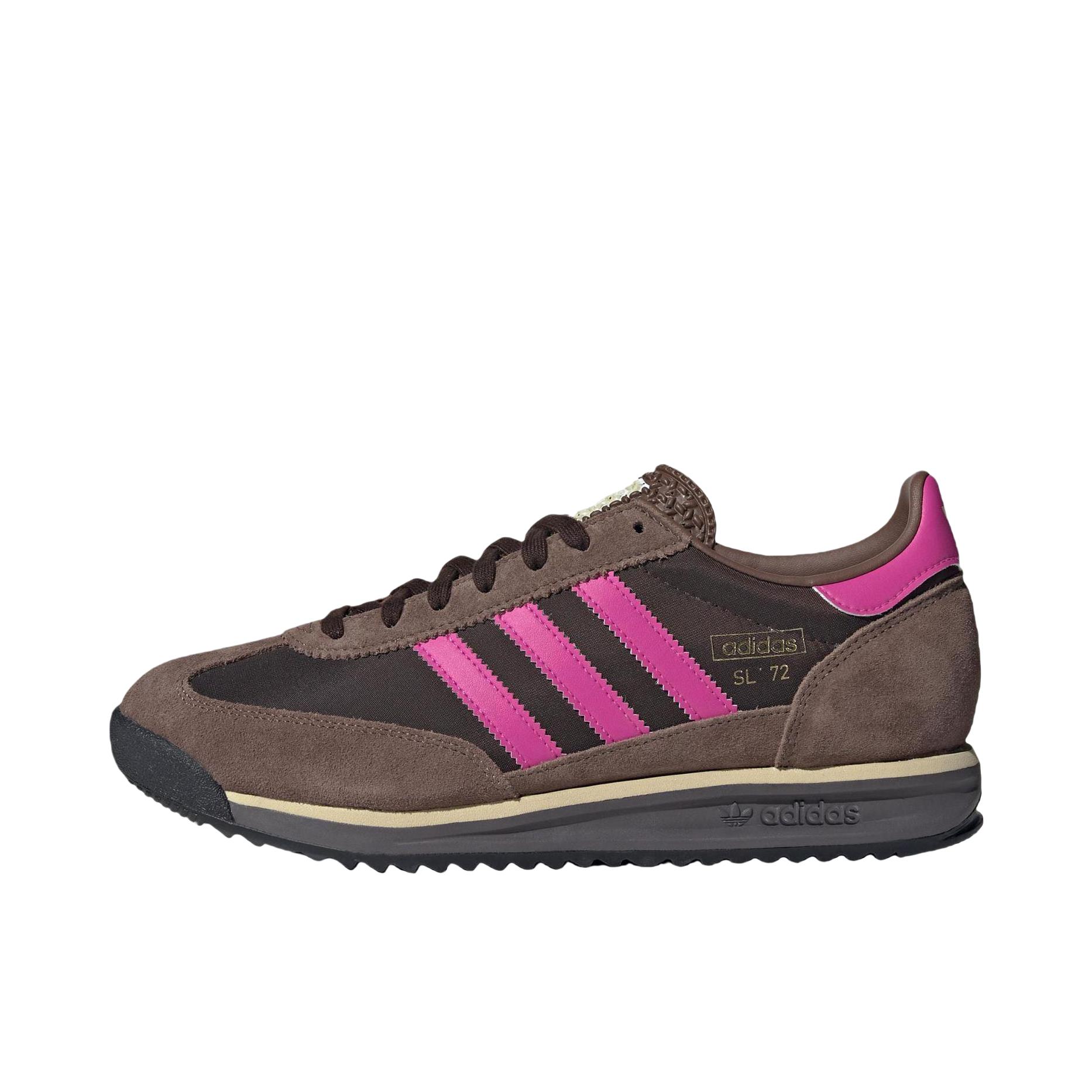 推荐商品：【马思纯同款】 adidas Originals SL 72 T头鞋 德训鞋 运动休闲鞋 轻便防滑耐磨透气舒适简约复古 深棕色/亮紫色/岩层深土地棕