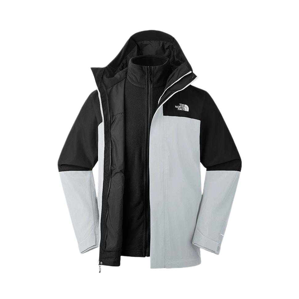 TheNorthFace/北面 SANGRO DRYVENT 三合一系统防水防风抓绒内胆可拆卸连帽加厚硬壳冲锋衣 89ZP 星尘灰