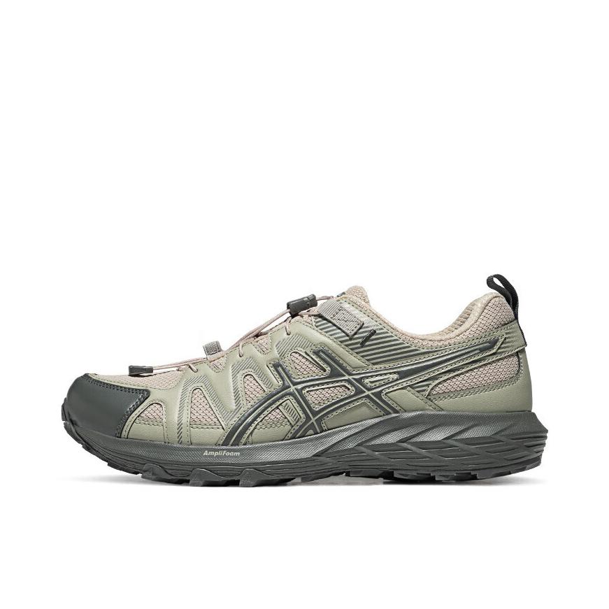 推荐商品：Asics/亚瑟士 Gel-Sonoma FE 跑鞋 越野透气系带缓震回弹抓地织物合成革 灰色/米色