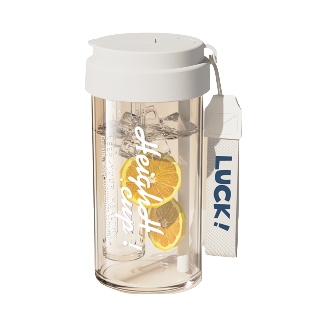 推荐商品：CROSSOVER/跨界 x-77 600ml tritan材质 塑料水杯耐高温带茶隔双饮防摔