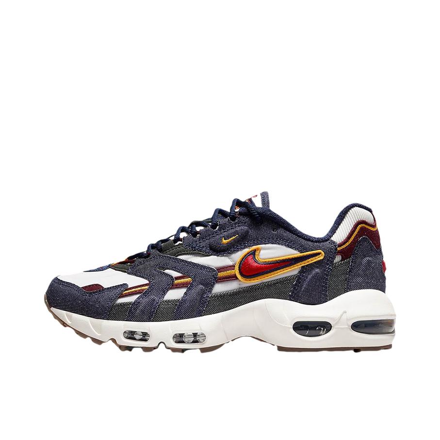 推荐商品：Nike Air Max 96 II XX 跑鞋 减震防滑舒适耐磨网布透气缓震气垫复古包裹性支撑合成革织物训练 靛蓝/白色/红色