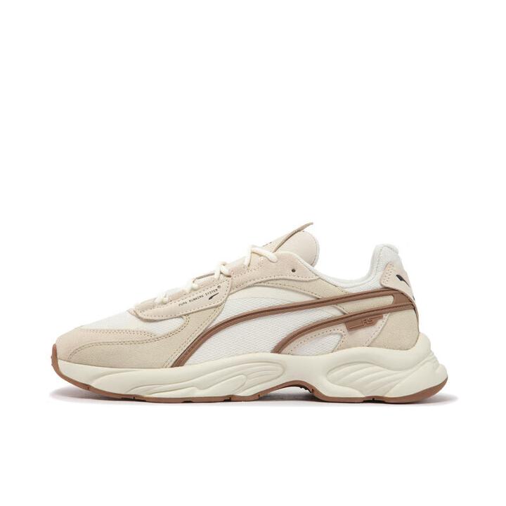 推荐商品：Puma/彪马 Rs-Connect 运动休闲鞋 舒适百搭防滑耐磨网面拼接透气织物复古 白色/咖啡色/米白色