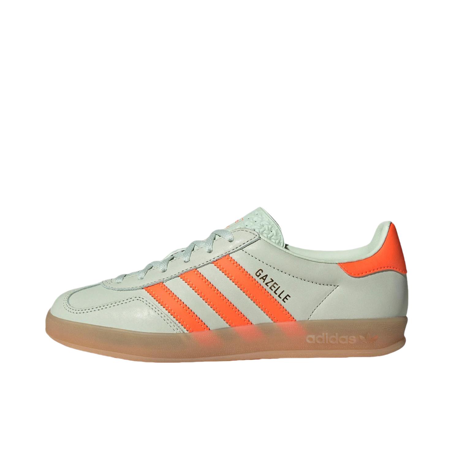 推荐商品：adidas Originals Gazelle Indoor T头鞋 德训鞋 板鞋 舒适缓震防滑耐磨绒面革复古 绿色/橙色/棕色