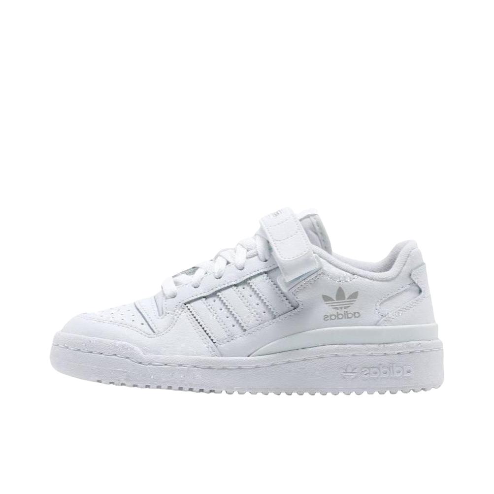 推荐商品：【520礼物】adidas Originals Forum 板鞋 轻便复古防滑时尚魔术贴篮球风薄底包裹性 大童/白色/淡银