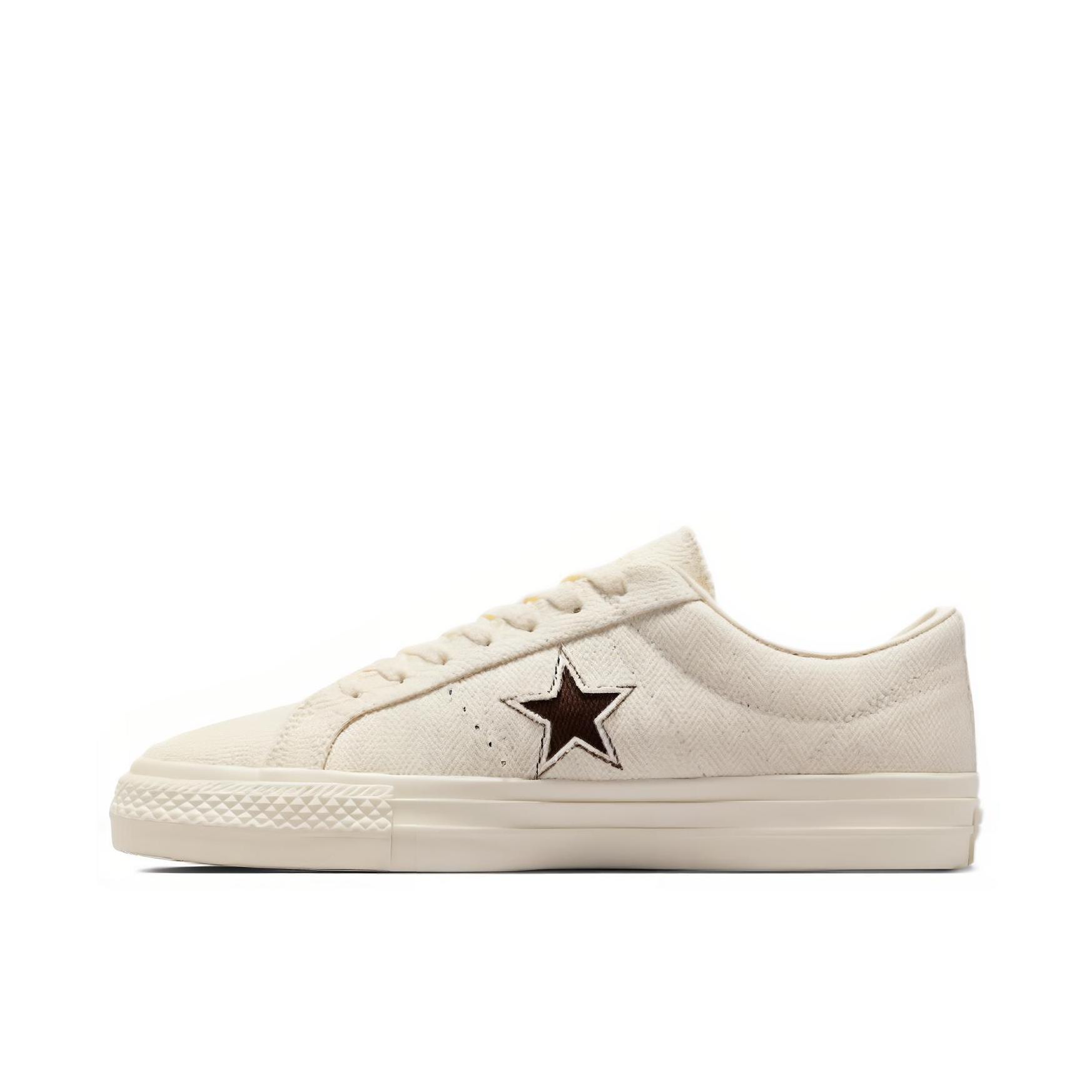 推荐商品：Converse/匡威 One Star Pro 翻毛皮 潮流复古 舒适 耐磨 防滑 板鞋 低帮/米色