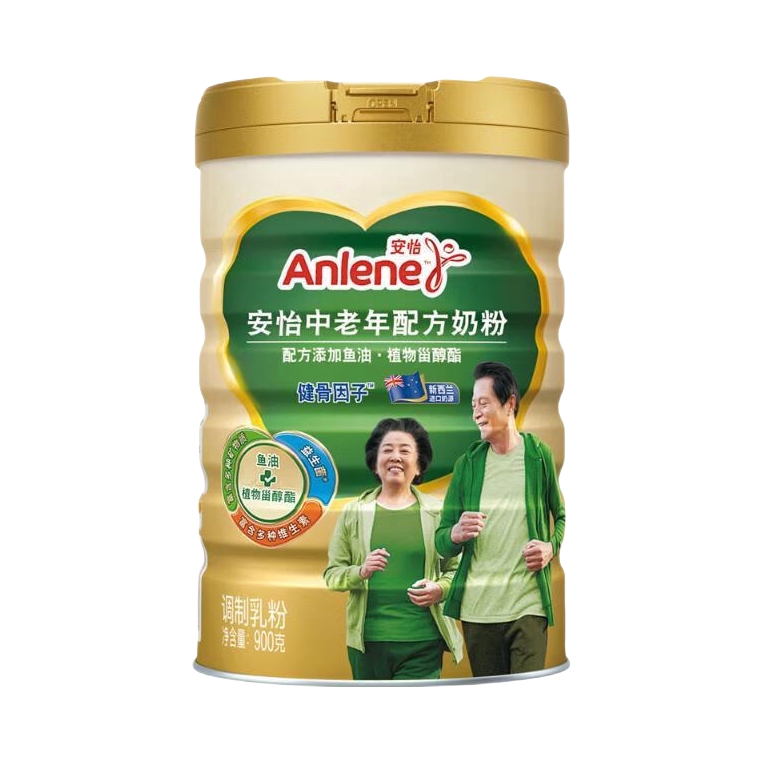推荐商品：Anlene/安怡 中老年 配方奶粉 900g 罐装