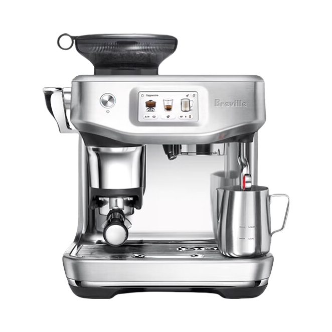 推荐商品：BREVILLE/铂富 咖啡机 彩色触控荧屏 一体压粉系统 BES881
