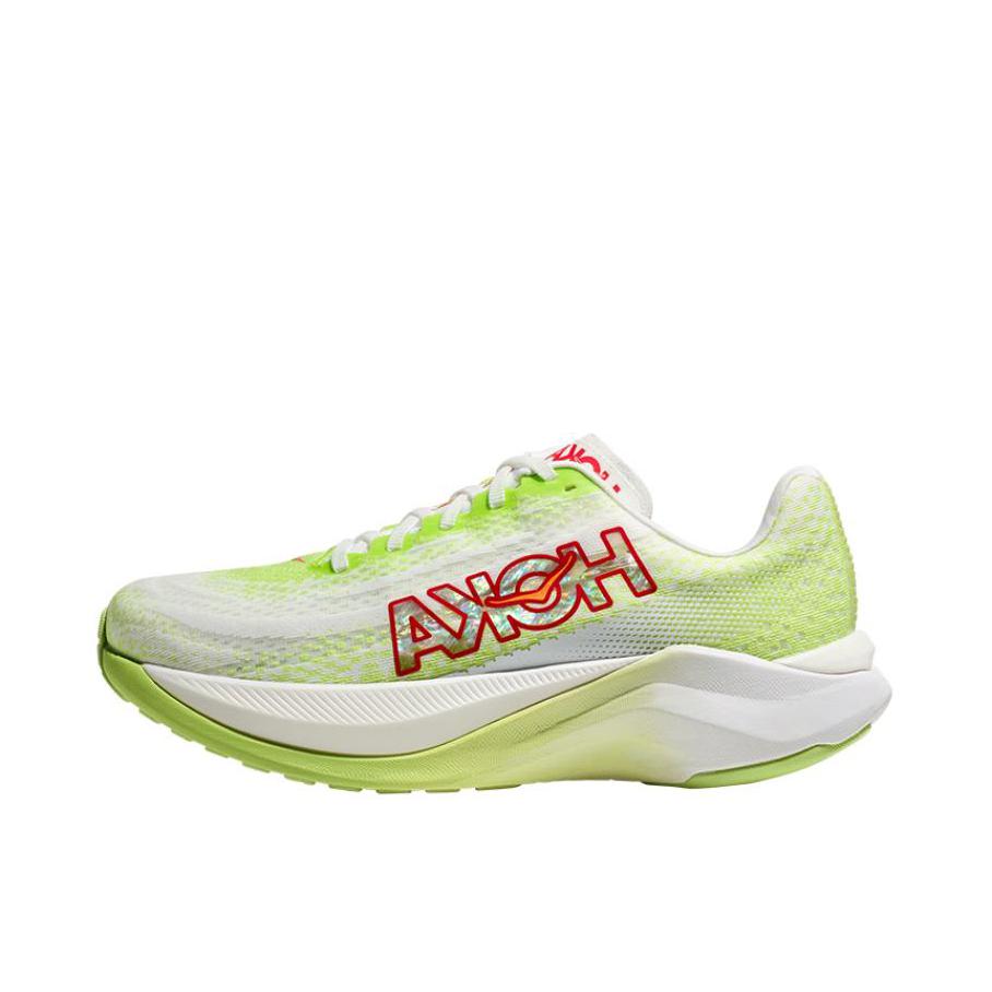 推荐商品：HOKA ONE ONE Mach X 马赫 舒适轻便 防滑耐磨 缓震回弹 马拉松 竞训 网布 跑鞋 淡绿色/白色