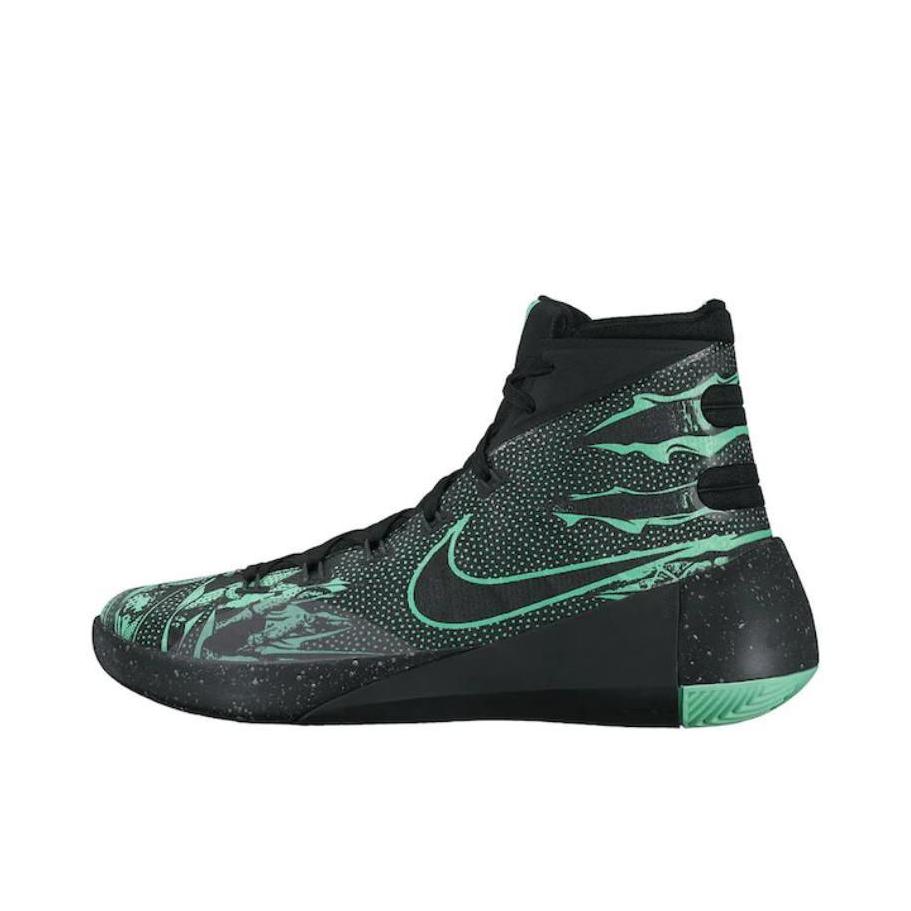 推荐商品：Nike Hyperdunk 2015 篮球鞋 实战防滑耐磨减震回弹高帮 Black/Green Glow 迷彩毒蛙