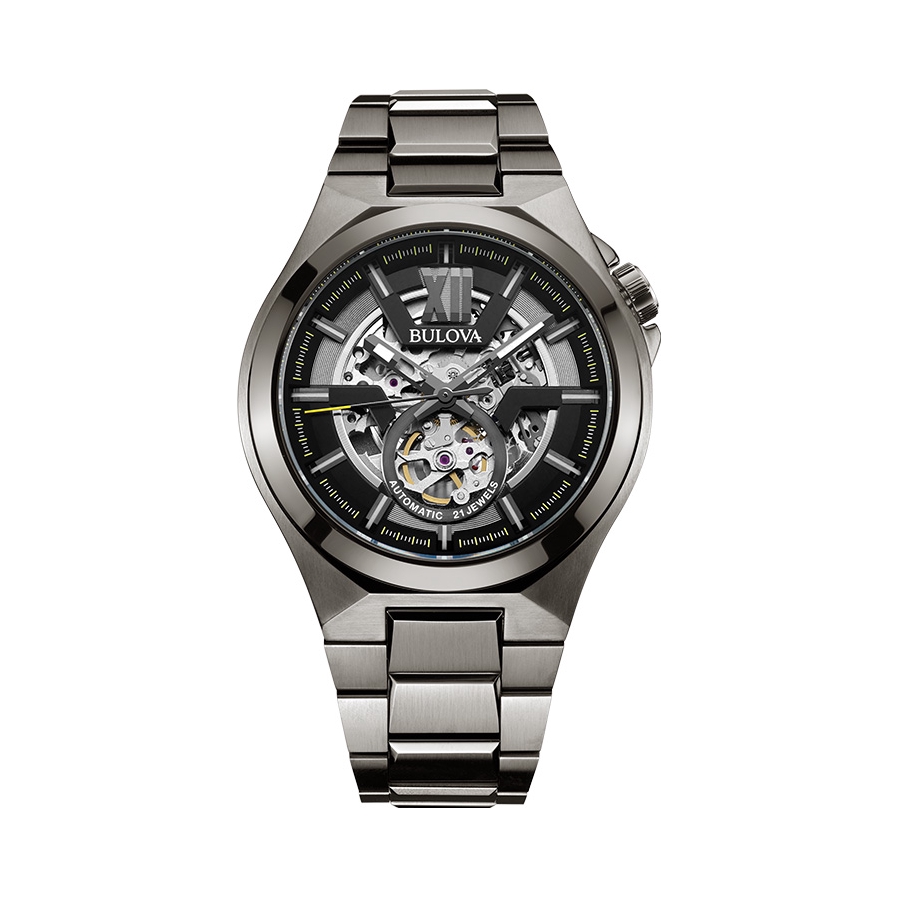 推荐商品：BULOVA/宝路华 绅士系列 经典镂空炫酷时尚防水夜光商务机械男士手表