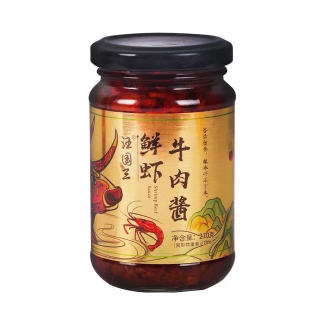 推荐商品：汪国三 牛肉酱 220g 罐装