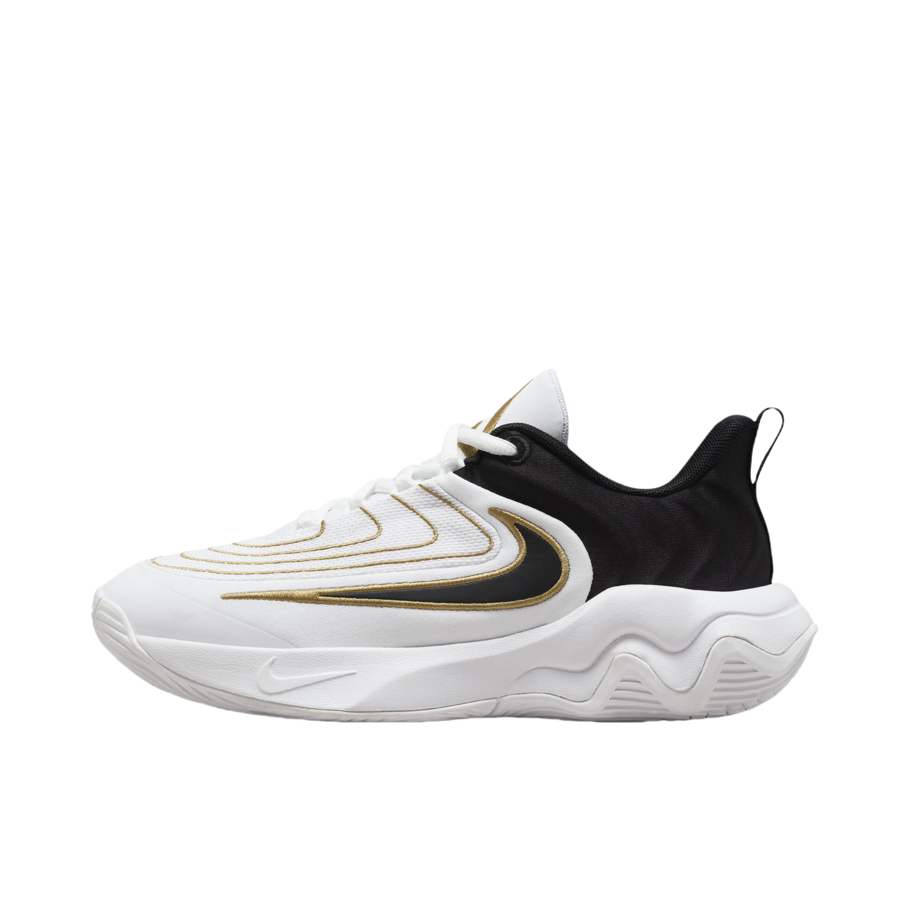 推荐商品：Nike Giannis lmmortality 4 字母哥支线4代 抓地 抗扭 实战 中帮 防滑耐磨 舒适透气 时尚百搭 篮球鞋 大童/白色/黑色/金属金