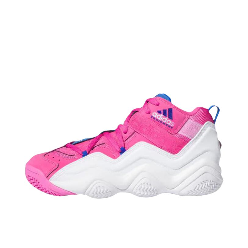 推荐商品：adidas Top Ten 2000 篮球鞋 潮流防滑耐磨复古舒适轻便缓震时尚透气 粉色/白色/蓝色