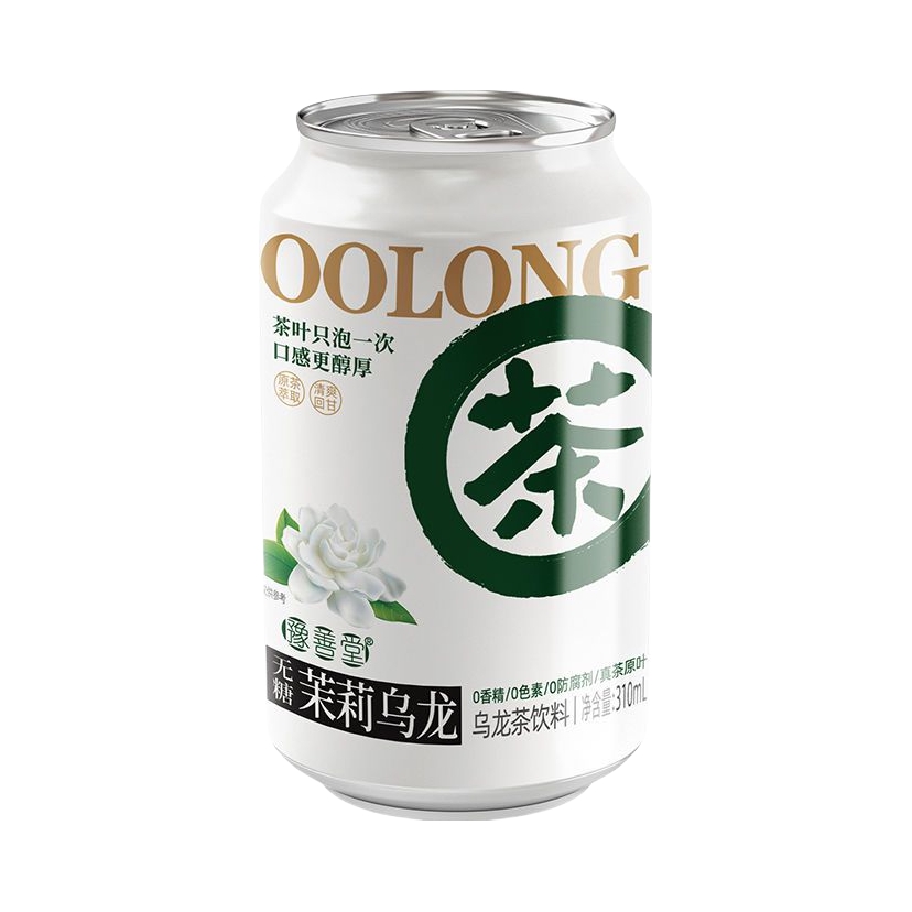推荐商品：豫善堂 无糖茉莉乌龙茶 罐装 330ml