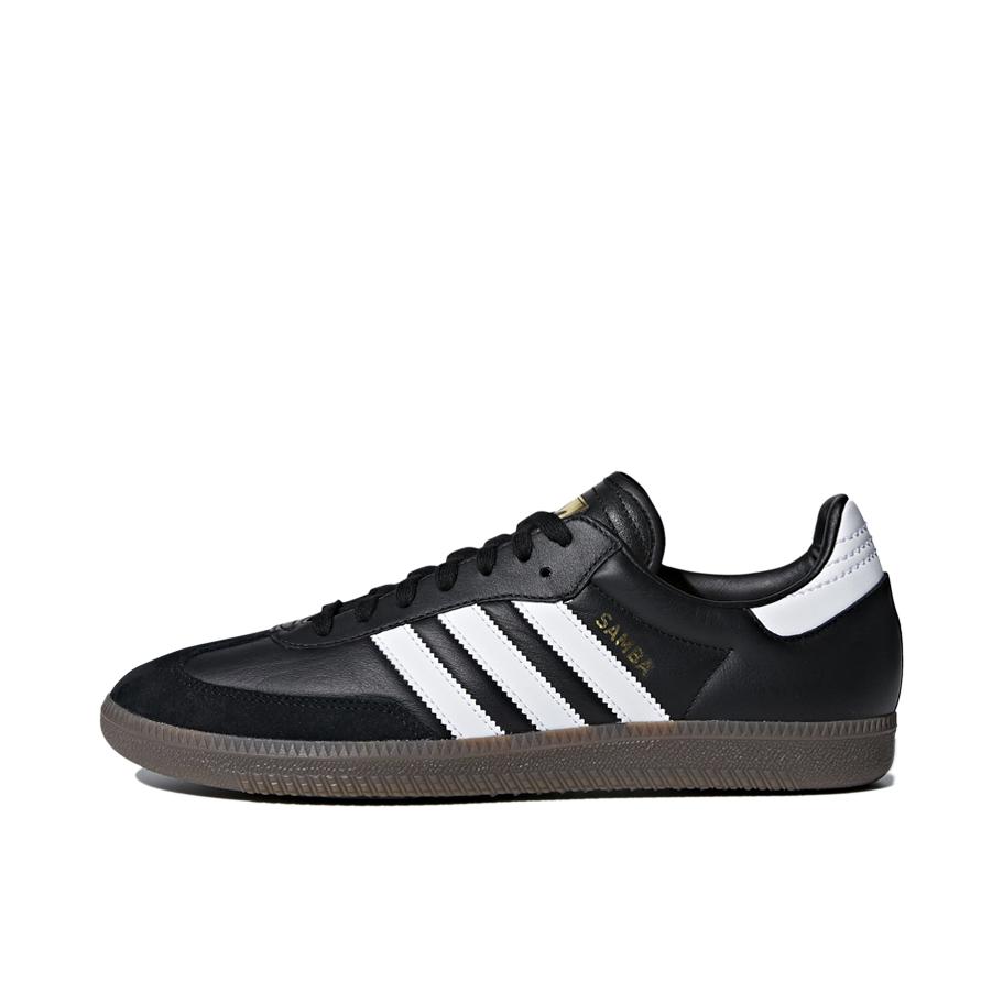 推荐商品：adidas Samba Leather IC T头鞋 德训鞋 板鞋 休闲百搭防滑耐磨轻便透气 Black/White 黑色/白色