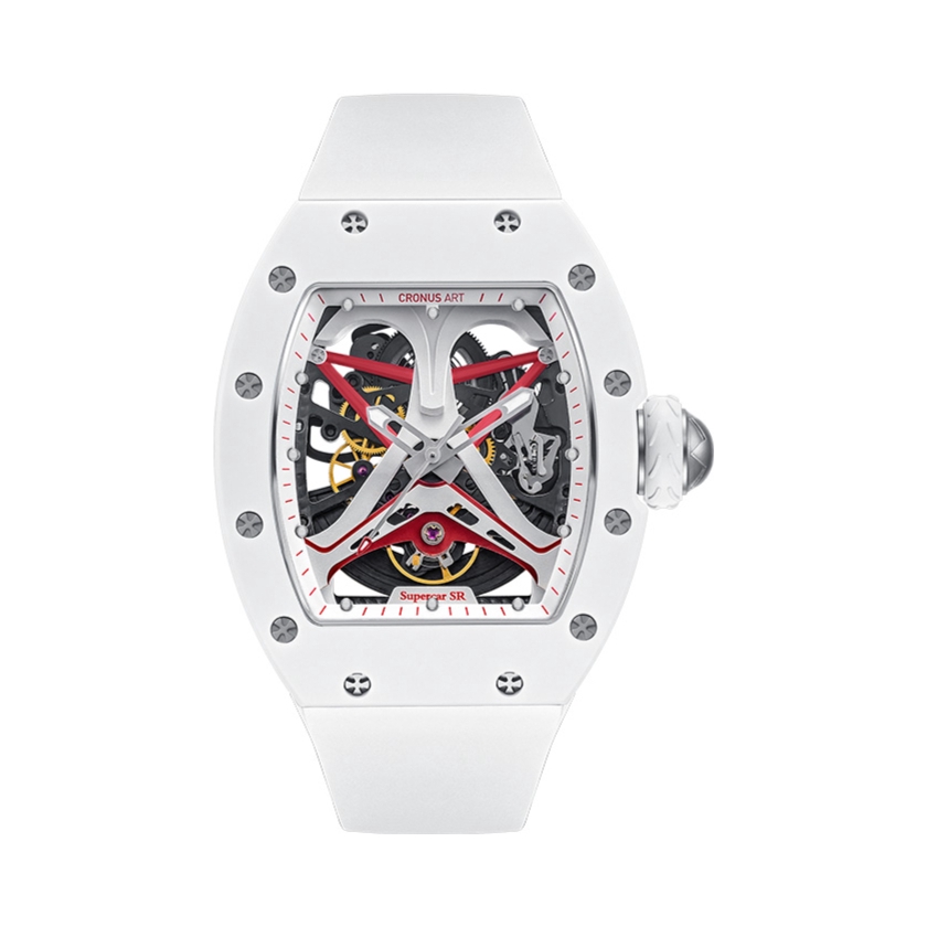 推荐商品：CRONUSART/克洛斯 碳素镂空自动机械男士腕表