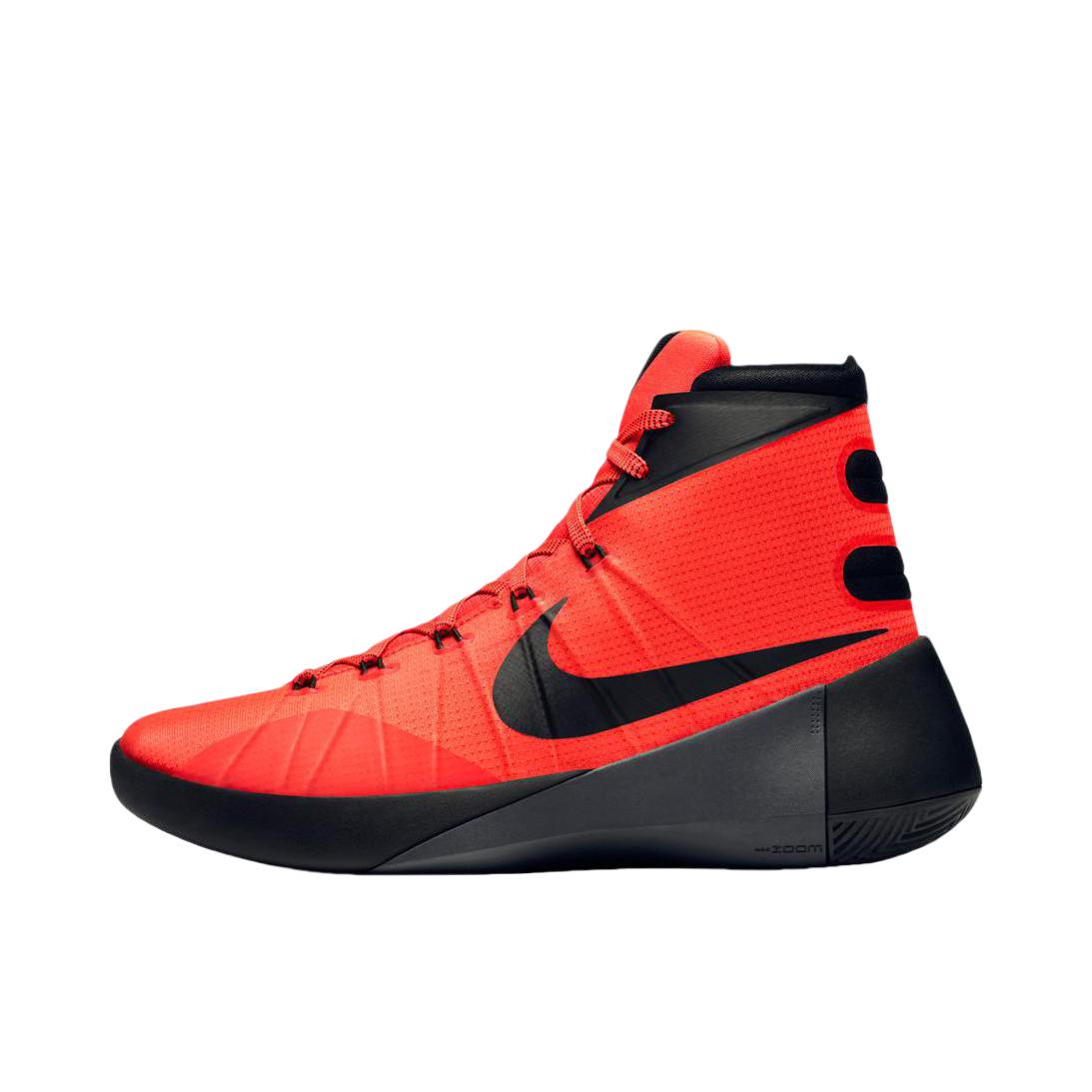 推荐商品：Nike Hyperdunk 2015 篮球鞋 实战防滑耐磨减震回弹高帮 Bright Crimson Black 橙黑