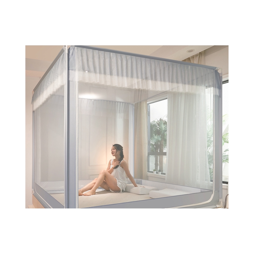 推荐商品：鹿乡 LX318 缦纱全底款 防摔防止掉床蚊帐