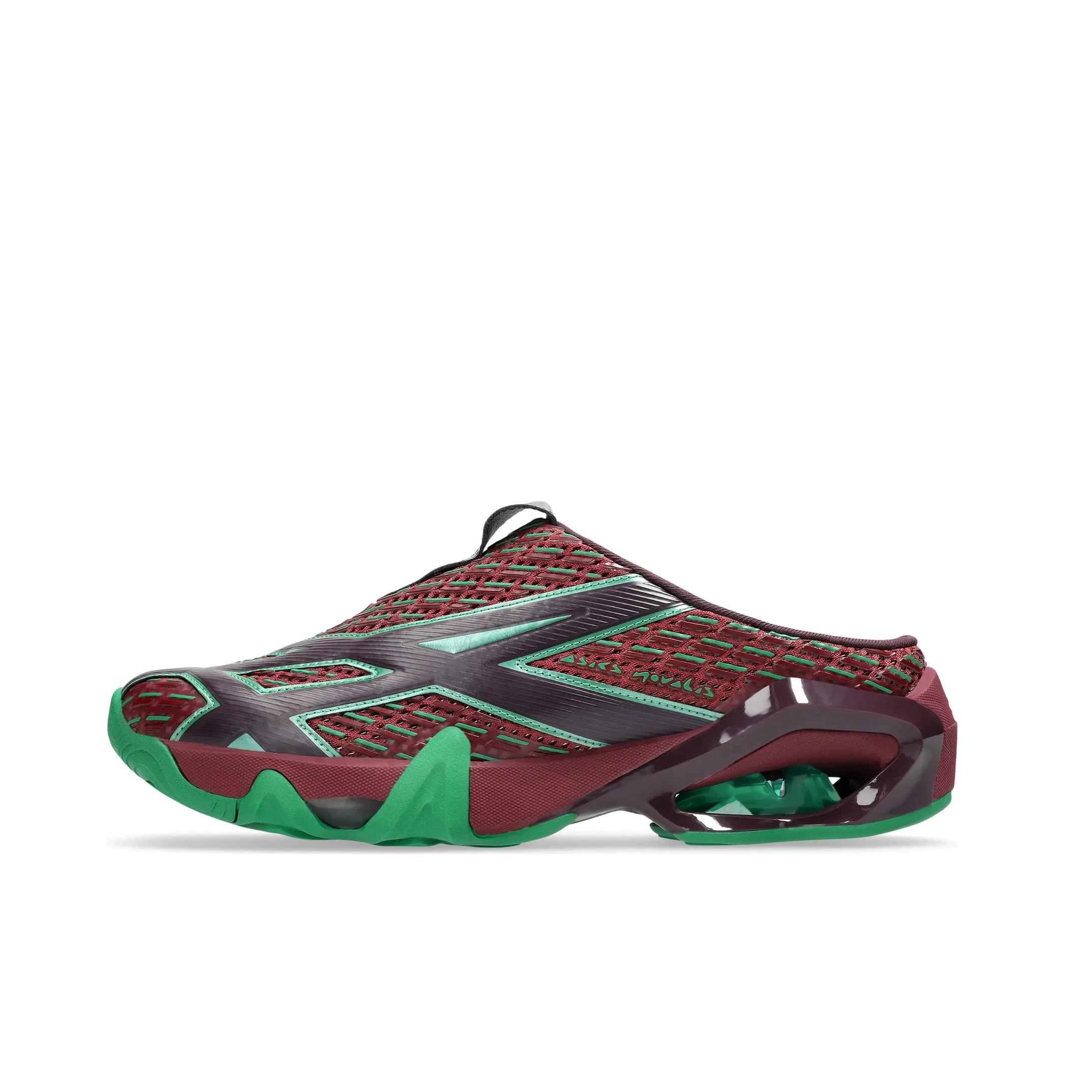 推荐商品：ASICS Mule 时尚 百搭复古 耐磨 一脚蹬 运动休闲鞋 KIKO KOSTADINOV联名/酒红/绿色