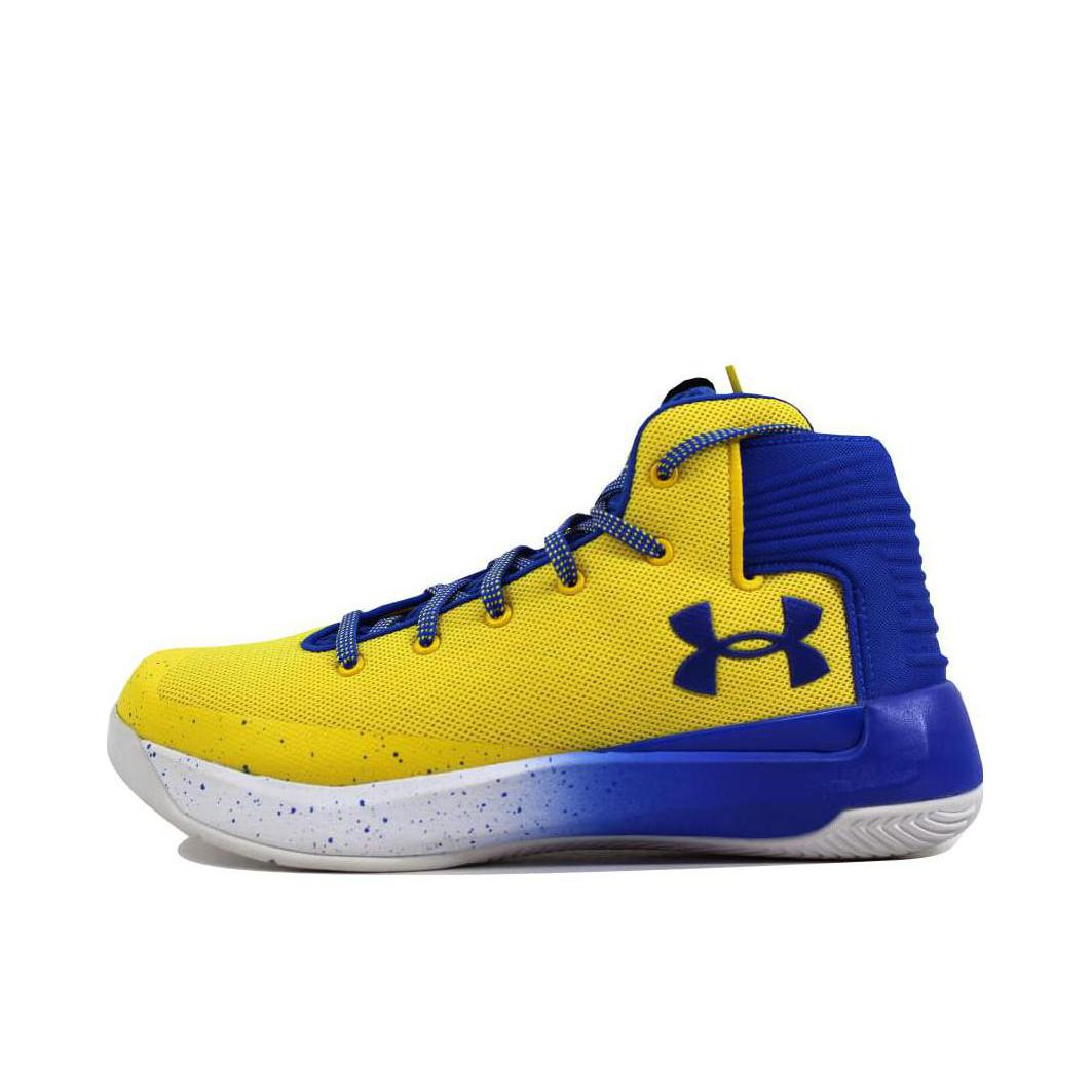 推荐商品：Under Armour/安德玛 SC 3ZER0 减震耐磨 缓震回弹 网布透气 圆头 实战系带 篮球鞋 MediumBlue/Yellow
 醒目黄