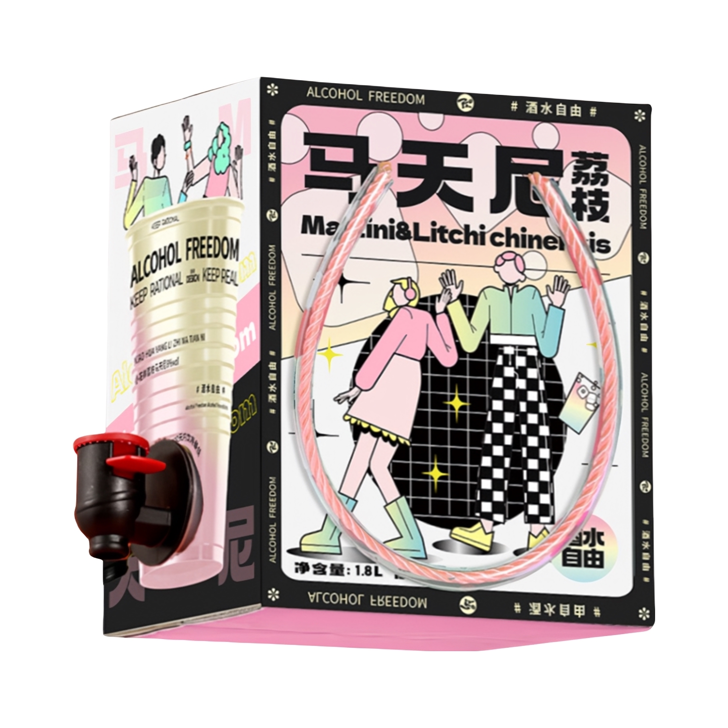 推荐商品：小花样 荔枝马天尼鸡尾酒果酒 8%vol 盒装 1.8L